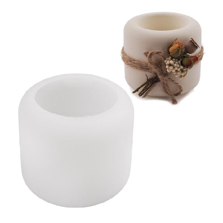 Silikon-Teelichthalter-Formen Zylinder Silikon-Kerzenständer-Form für Kerzentasse Teelichthalter Kerzenständer Dekoration