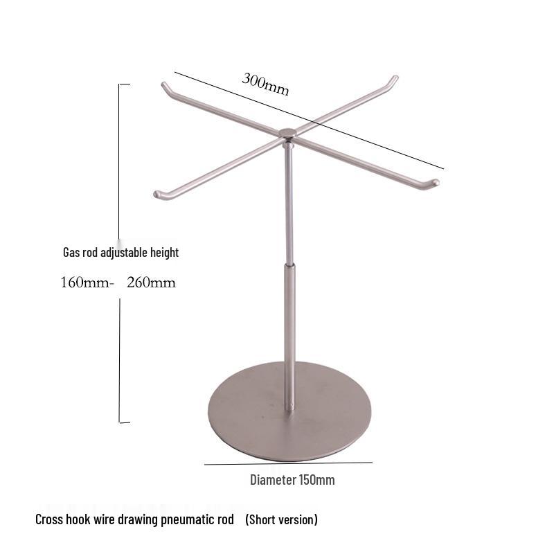 Adjustable Stainless Steel Handbag Display Stand with Gas Spring