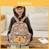 Vibrant Capybara Cartoon School Backpack For Children With Durable Nylon Material And Fun Design