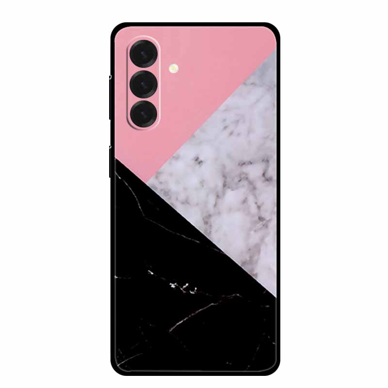 For Samsung Galaxy A17 Cases Marble Painted Black Silicone Back Cover Case for Galaxy A17 5G Protective Shell A17 Texture Bumper