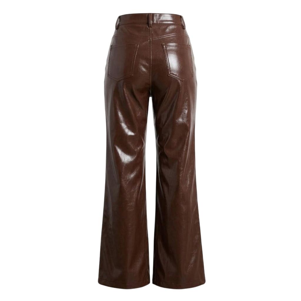 Missy Empire Womens/Ladies Faux Leather Wide Leg Trousers