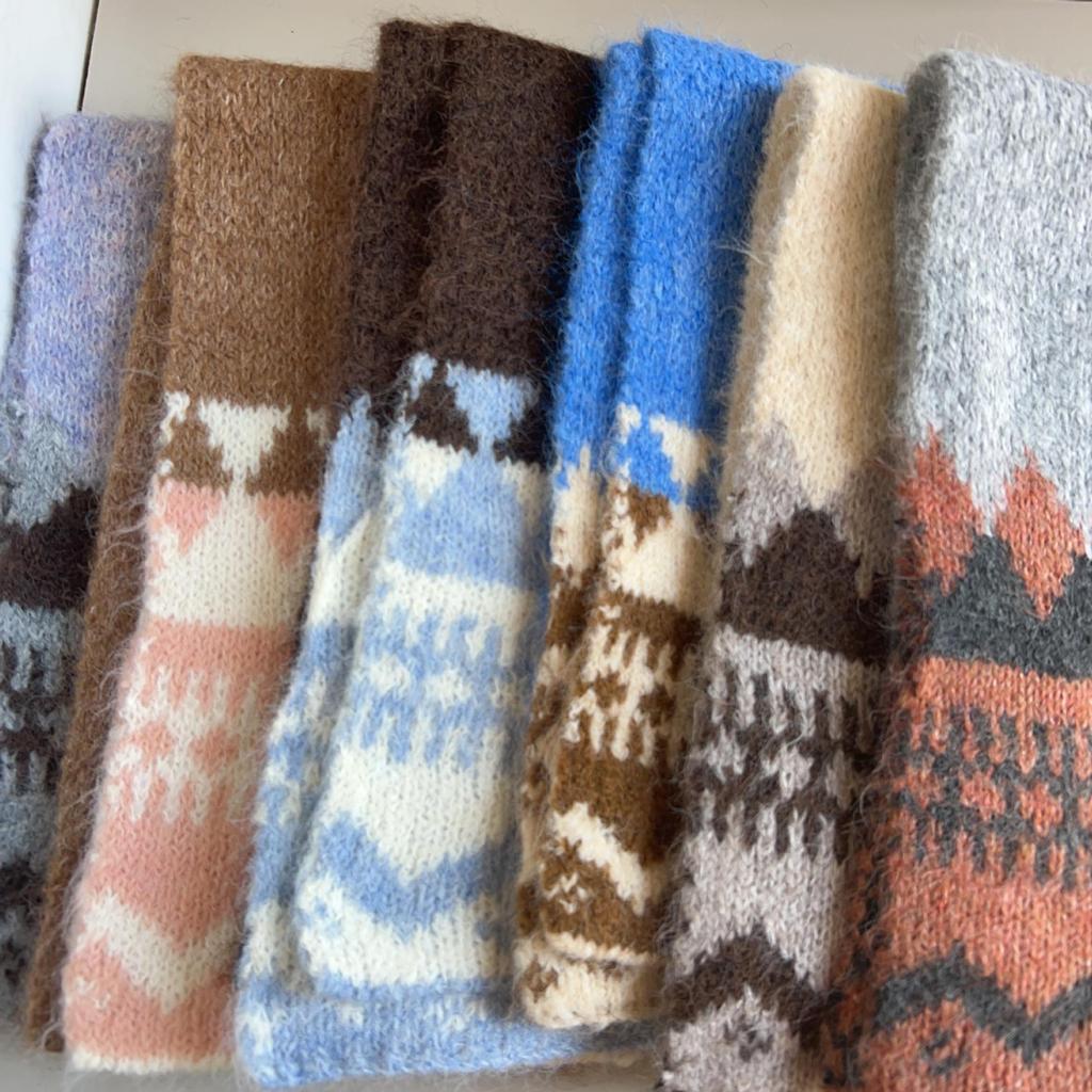 2025 Women's Cute Fair Isle Knit Scarf - Versatile Winter Warmth for Students & Couples