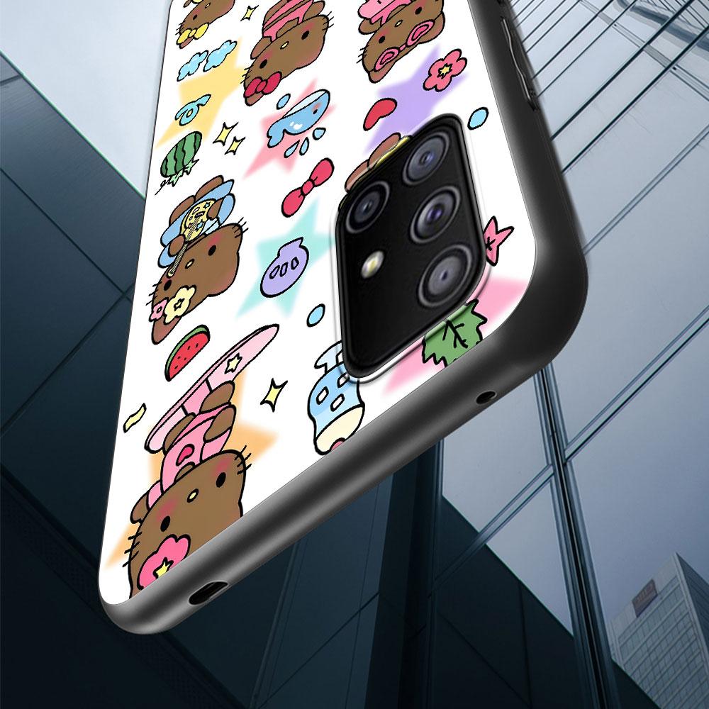 Hello Kitty Kawaii KT Cat Case for Samsung Galaxy S23 S10e S10 S21 FE S22 S9 S24 Ultra S20 Plus Soft Black TPU Phone Cover