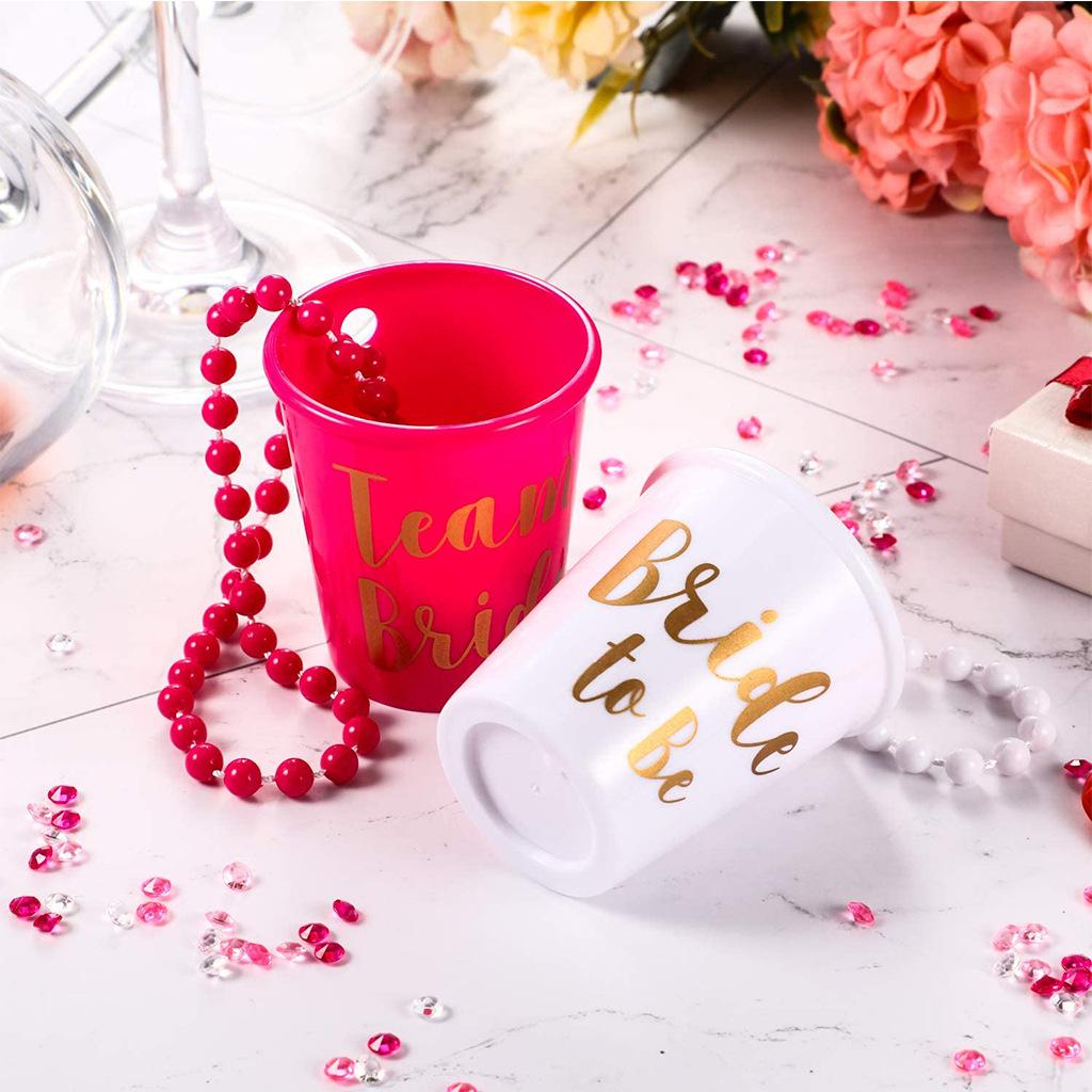 Popular Prom & Bachelorette Beaded Chain Shot Glass Necklace