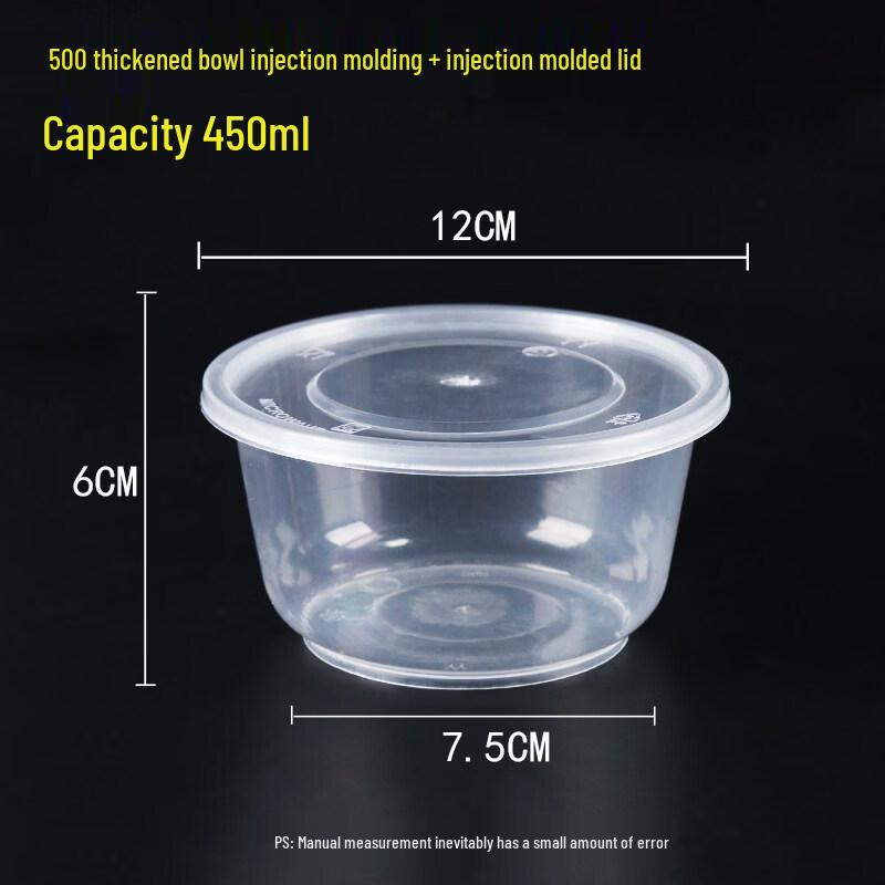 Yuzhuxun Disposable Microwaveable Plastic Takeaway Bowls