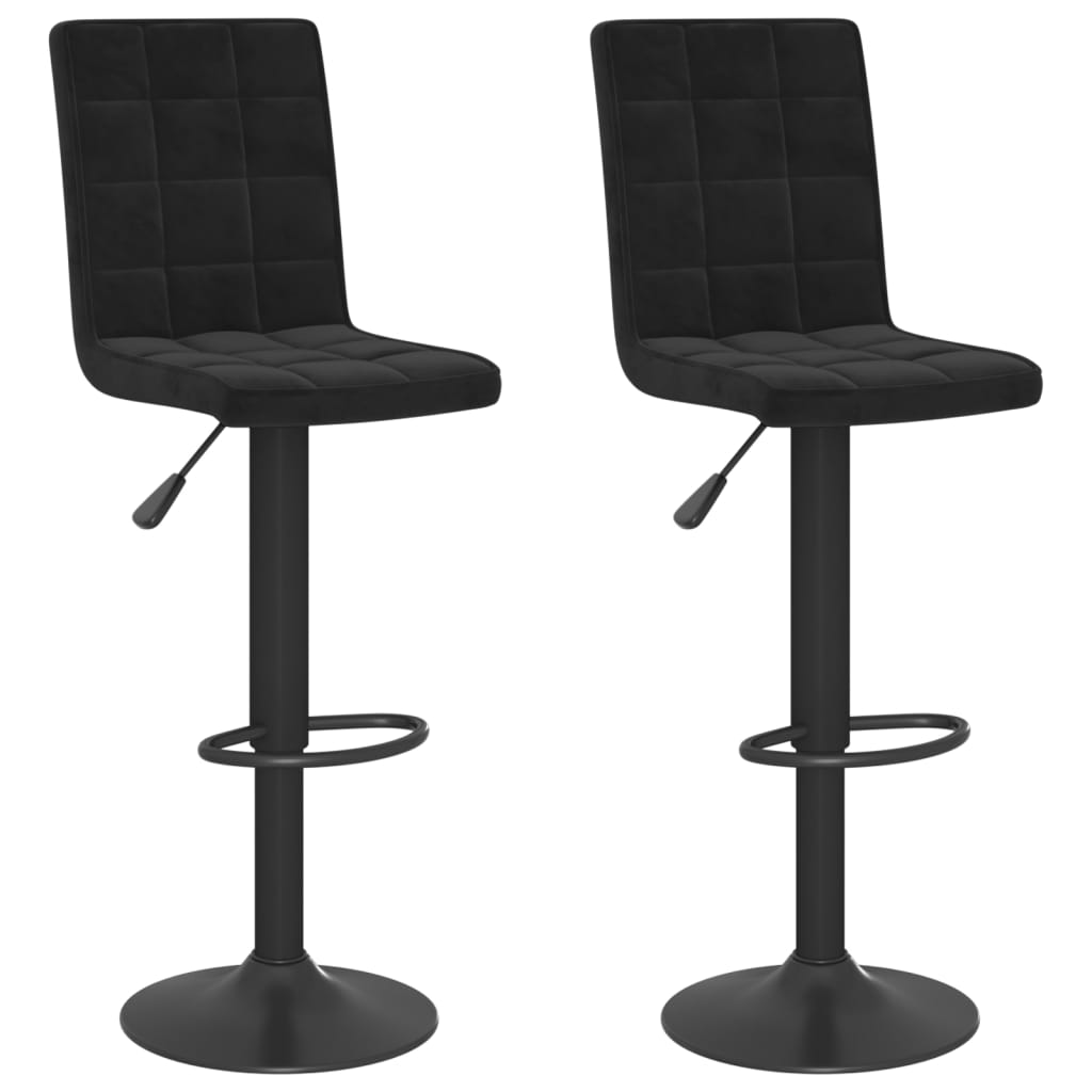 vidaXL Barhocker 2 Stk. Schwarz Samt