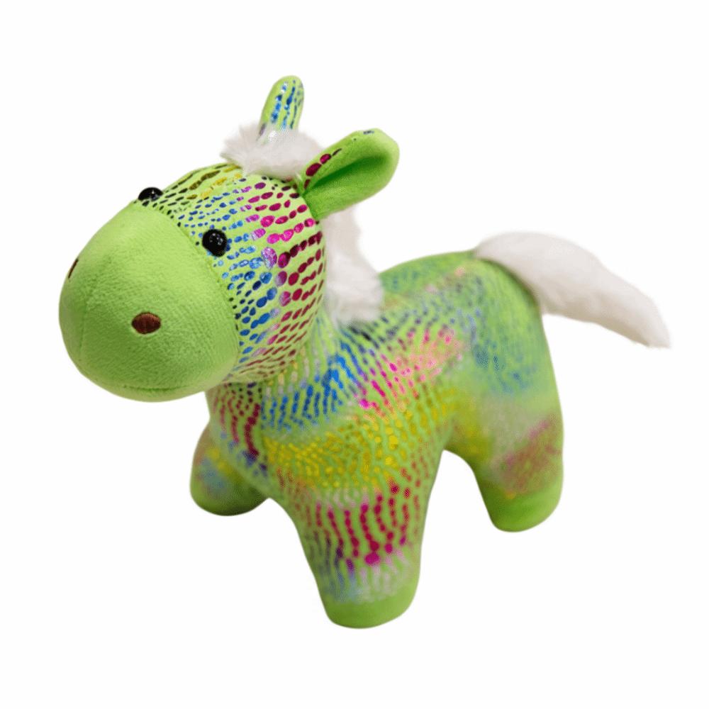 

Cute 2026 Horse Plush Doll Creative Zodiac Pony Figurine Adorable Horse Plush Toys Home Decoration 22cm зелёный