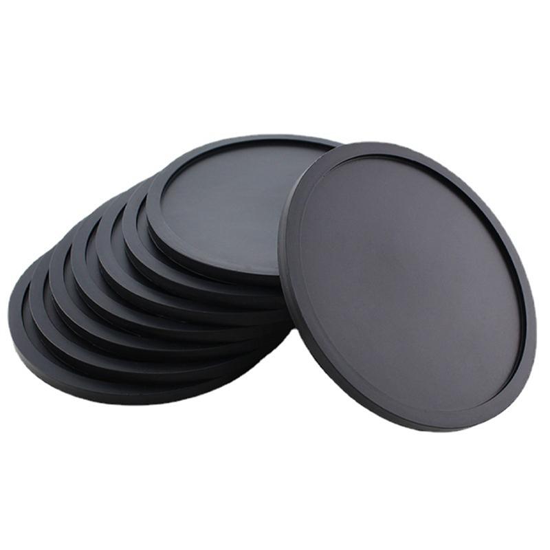 6pcs/set 10cm Silicone Coasters Round Heat Resistant Tea Cup Mat Drink Coffee Mug Pad Decor Table Mat Kitchen Accessories