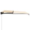 Manual Retractable Awning with LED Lights 300x250 cm Yellow & White