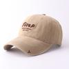 European and American Fashion Washed Denim Baseball Cap, Wide Brim, Small Face, Big Head Circumference, Peaked Cap, Sun Hat, Man