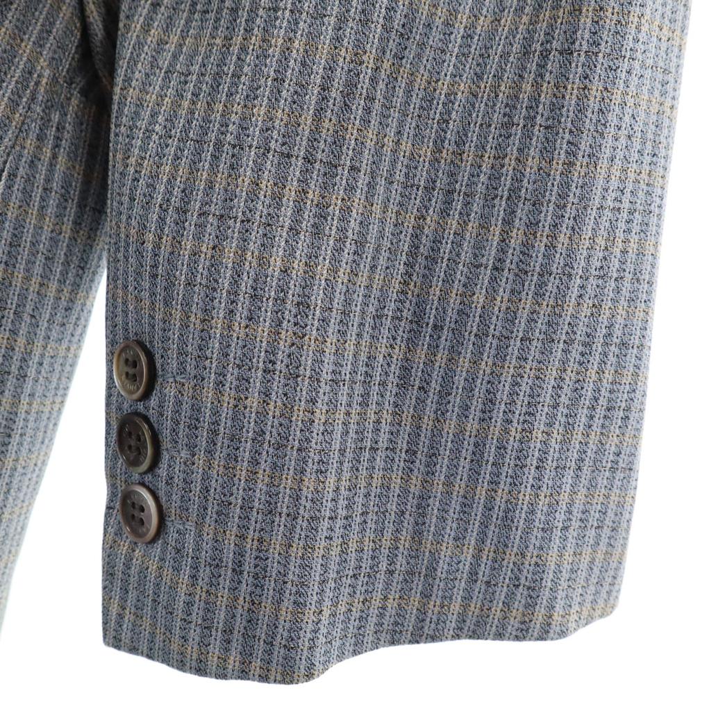 LANVIN 90s Silk Old tailored jacket 58 Blue gray Biggs Men's Used