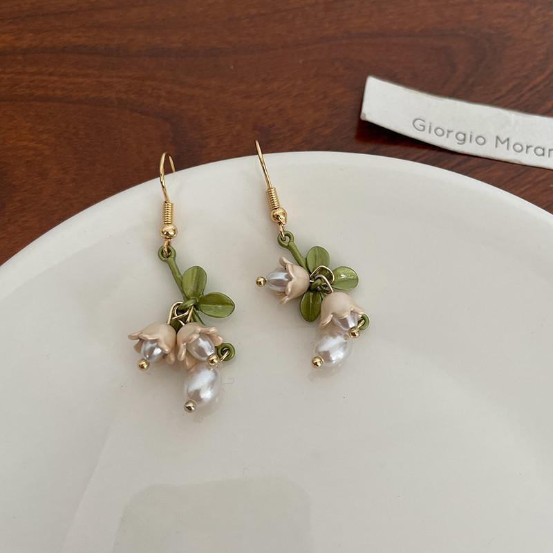 Orchid Pearl Earrings, Bracelets and Necklaces ~ Spring New Style Stud Earrings, Teenage Collar Chain