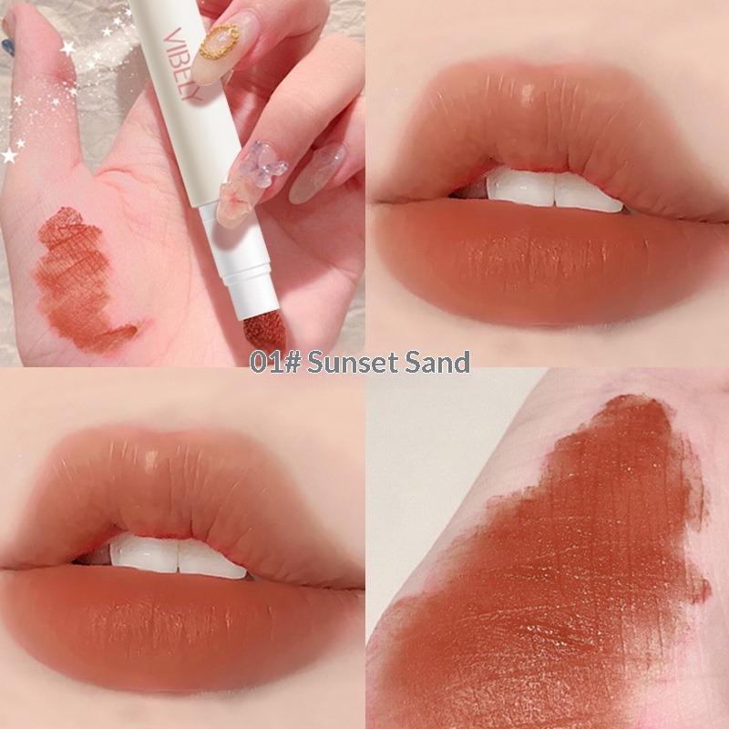 

VIBELY Cute Color Velvet Air Lip Glaze, It Is Not Easy To Fade with Makeup, Soft Mist Matte Lipstick New Color 2g