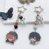 Anime Bungo Stray Dogs Klíčenka Kreslená postava Dazai Osamu A Chuuya Přívěsek na klíče Dekorace na batoh Cosplay Dárky
