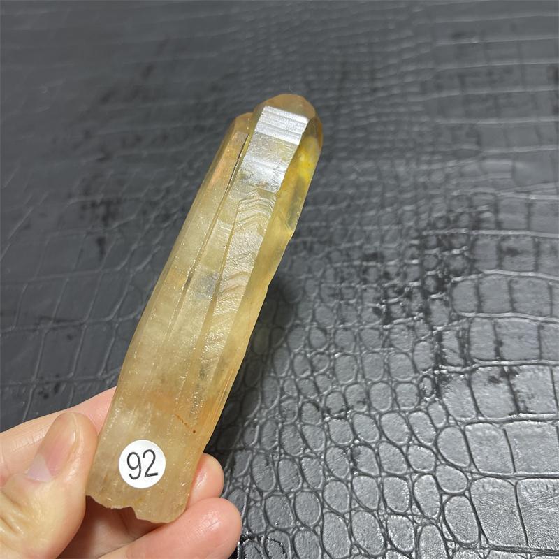 Hot for sale!Natural yellow crystal wand point crystal smoky topaz point reiki healing as a gift