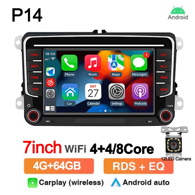 Android13 2Din Car Radio 8Core 64G Multimedia Player GPS Wireless CarPlay For VW Volkswagen Skoda Octavia Golf 5 6 Passat B6 Po