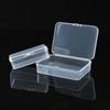 10Pcs Rectangular Transparent Plastic Box Jewelry Card Stationery Storage Box Small Item Storage Box