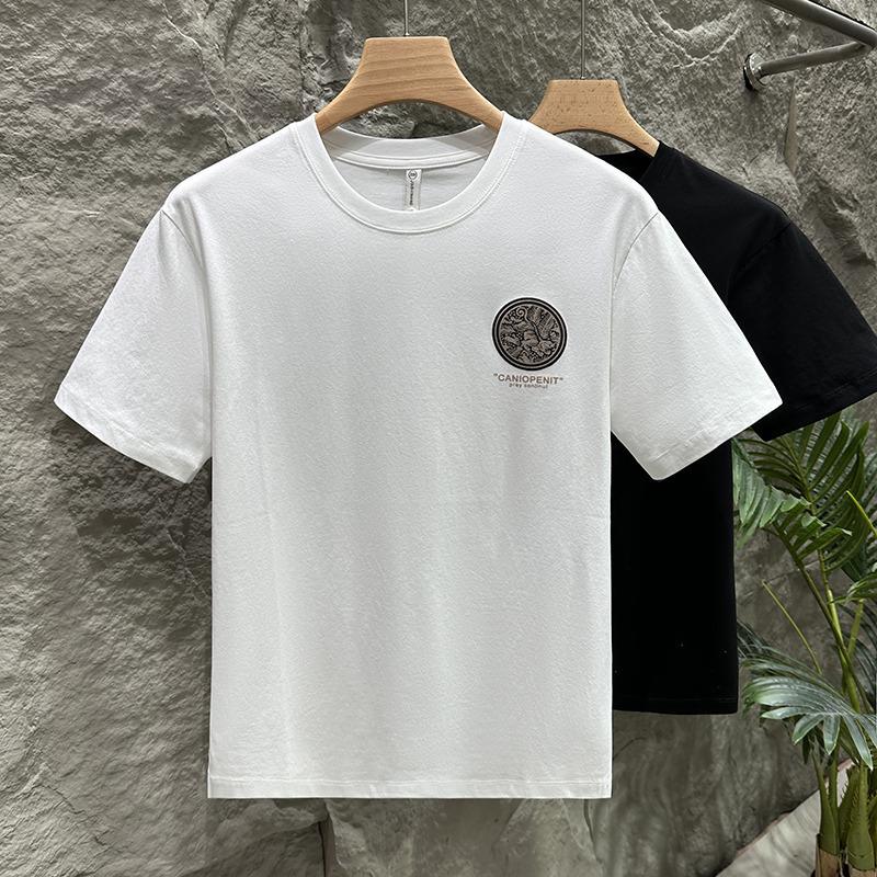 Sommer Herren Kurzarm Dopamin Wear Halbarm Bedrucktes T-Shirt Dünnes Herren Körper Oberteil