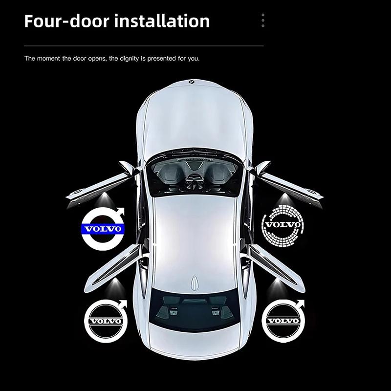 For Volvo Door Welcome Light LED Logo Projector Light Suitable For Volvo Rdesign Polestar AWD V50 S60 XC60 S40 XC40 XC90 V60 S8