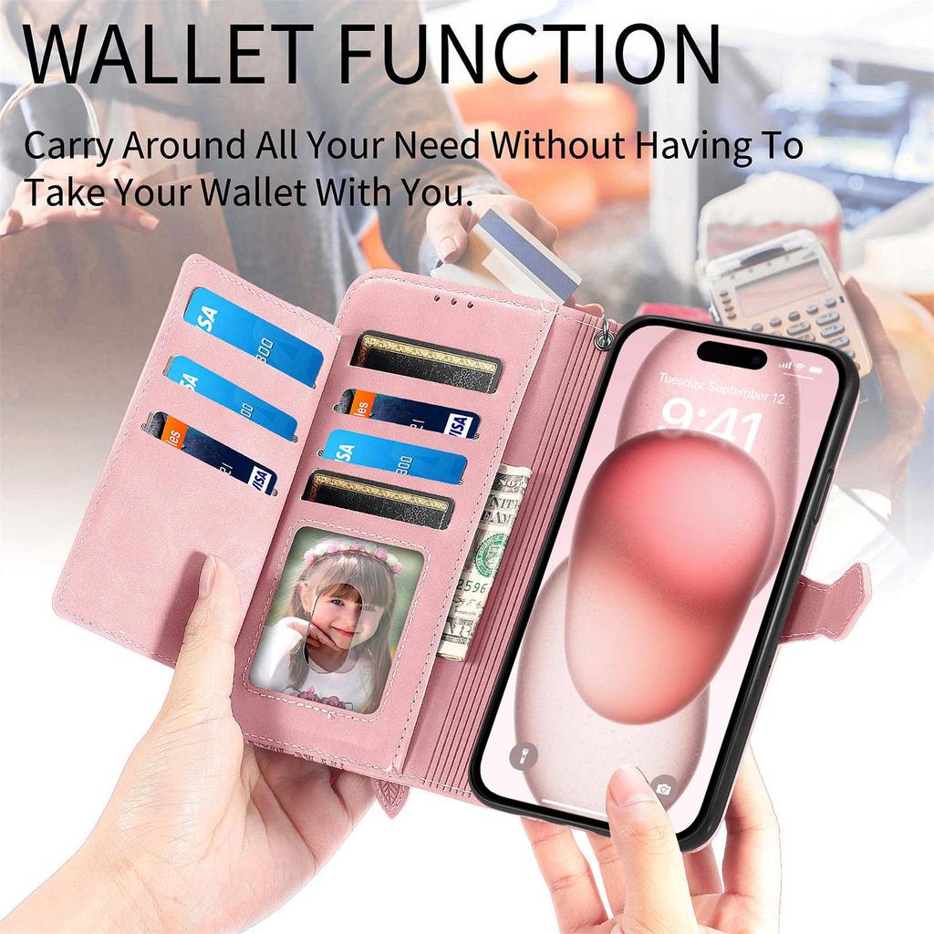 Universal Leather Flip Case for Apple 17, Samsung, Google 9 Pro
