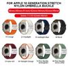 Elastic Nylon Strap For Apple Watch Ultra3 49mm Band 46mm 45mm 41mm 44mm 42mm 40mm 38mm Bracelet Metal umbrella button for IWatch Series11 10 9 8 7 SE