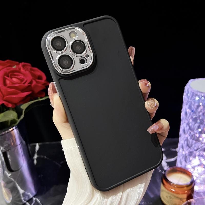 

Роскошный мягкий чехол из ТПУ для iPhone 11 12 13 14 Pro Max 14Plus с покрытием объектива, полная защита, задняя крышка, противоударный iPhone 11 чёрный