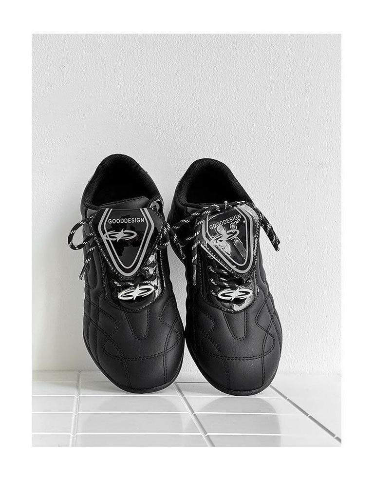 Turbo Racing Unisex Thin-Soled Black Casual Soccer and Commuting Shoes