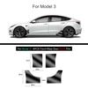 Black TPU Car Body Protective Film Invisible For Tesla Model 3/Y 2017-2025 Front Rear Door Extended Transparent Car Clothing Set