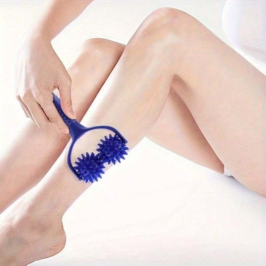 1pc Muscle Massage Stick, Dual Ball Handheld Roller Massager For Yoga, Shoulder & Neck Relaxation Tool With Leg And Arm Myofascial Release