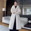 Winter New Warm Jacket Velvet Mink Coat Women's Whole Mink Environmentally Friendly Mink Fur Mid-length Coat