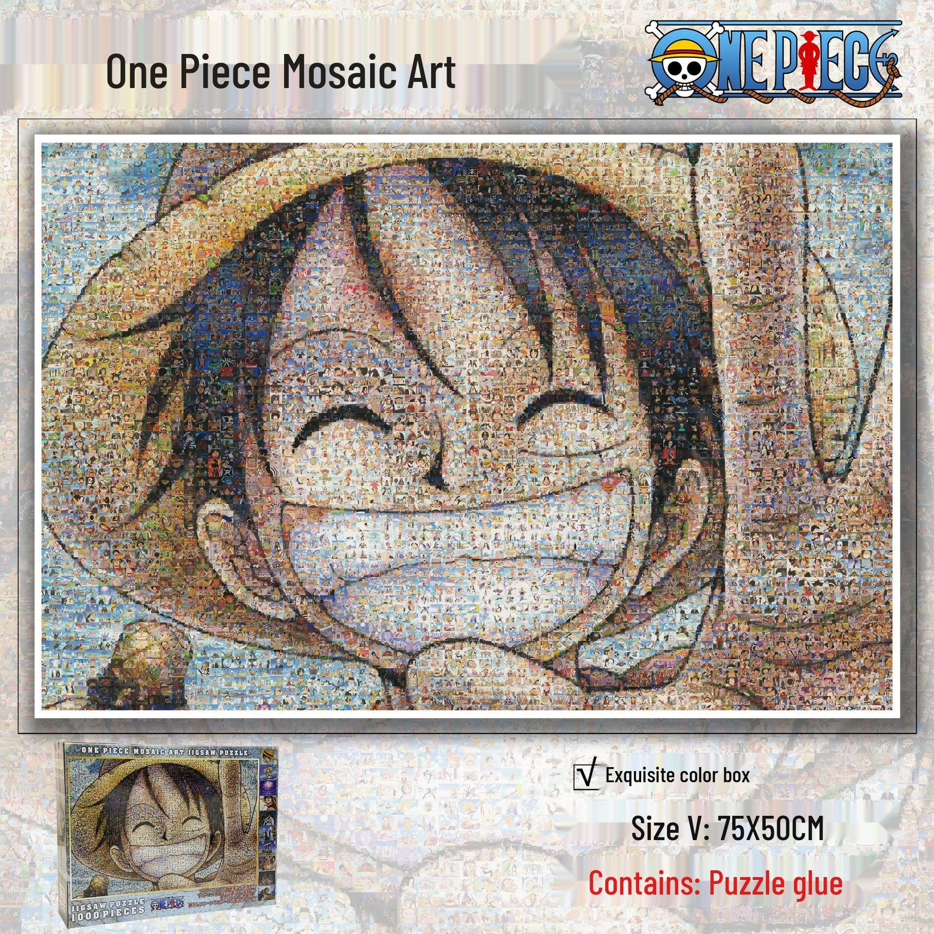 

One Piece: Луффи с улыбкой – Сложная головоломка из 1000 деталей для взрослых – Образовательный подарок на день рождения