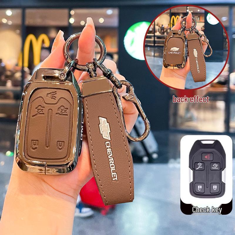 Chevrolet K5 Trax Cruze Sleuteletui - Star Milesuo Metalen Gesp Volledige Dekking Shell