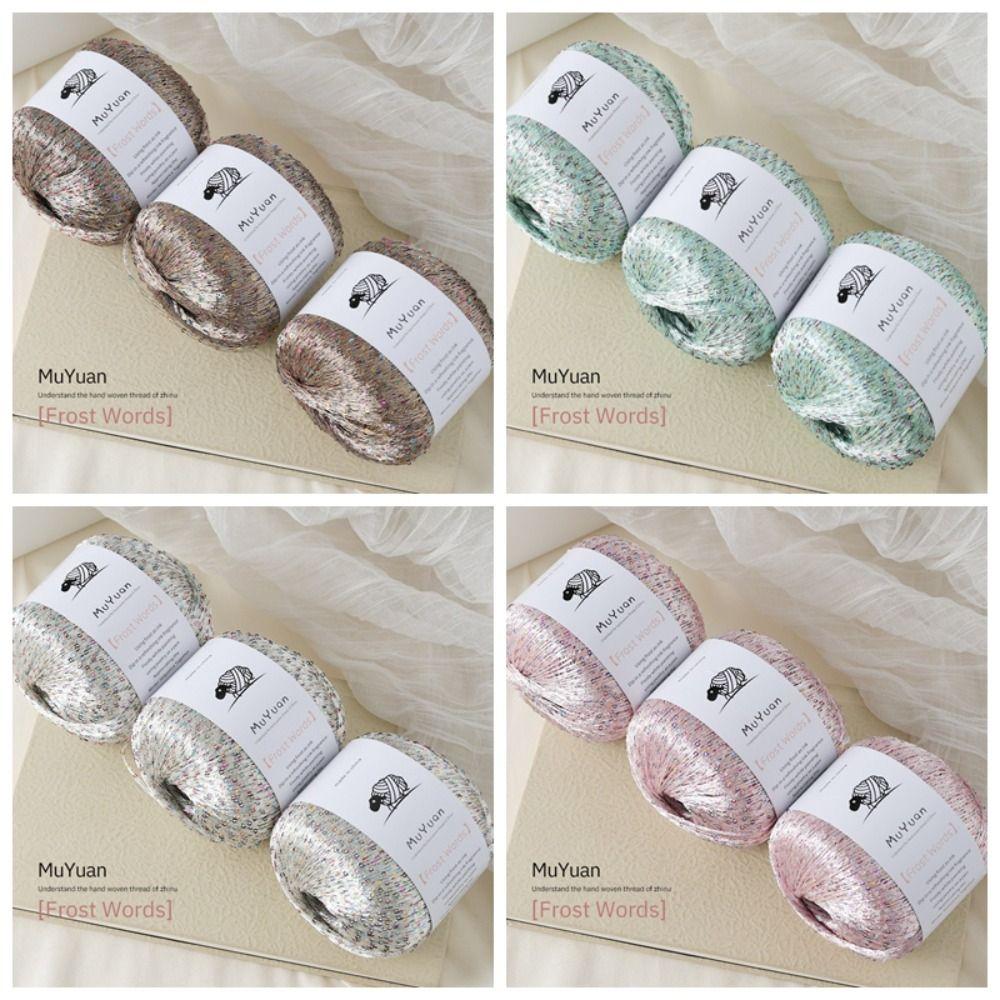 Dense Sequin Crochet Thread Nylon Crochet Supplies Handmade DIY Woven Thread Handmade Projects