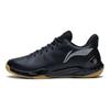Li-Ning Synthetic Leather Shock Absorption Non-Slip Wear-Resistant Supportive Low-Top Badminton Shoes Unisex Shoes Black AYAS028-1