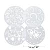 Pack of 4 Spray Stencils Birthday Cake Molds DIY Decorating Tools PVC Material