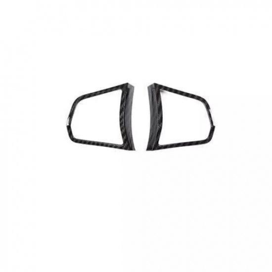 2011-2017 Fit For BMW 5 Series ABS Carbon Fiber Steering Wheel Button Cover Trim