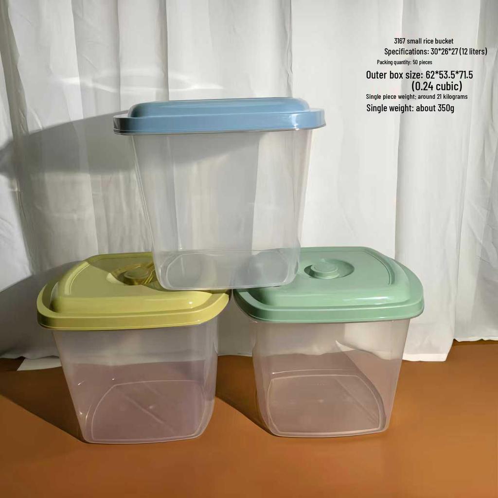5-Piece Kitchen Rice & Flour Storage Set: Sealed, Insect & Moisture-Proof, Food-Grade Macaron Containers.