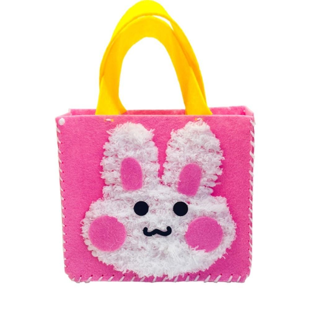 Creative Animals DIY Felt Animal Bag Soft Yarn Cartoon Handmade Bag Accessories Handbag Material Kits Children
