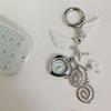 Enchanting Angel Wing Clock Keyring Vintage Alloy Bag Charm Creative Jewelry Accessory For Everyday Use