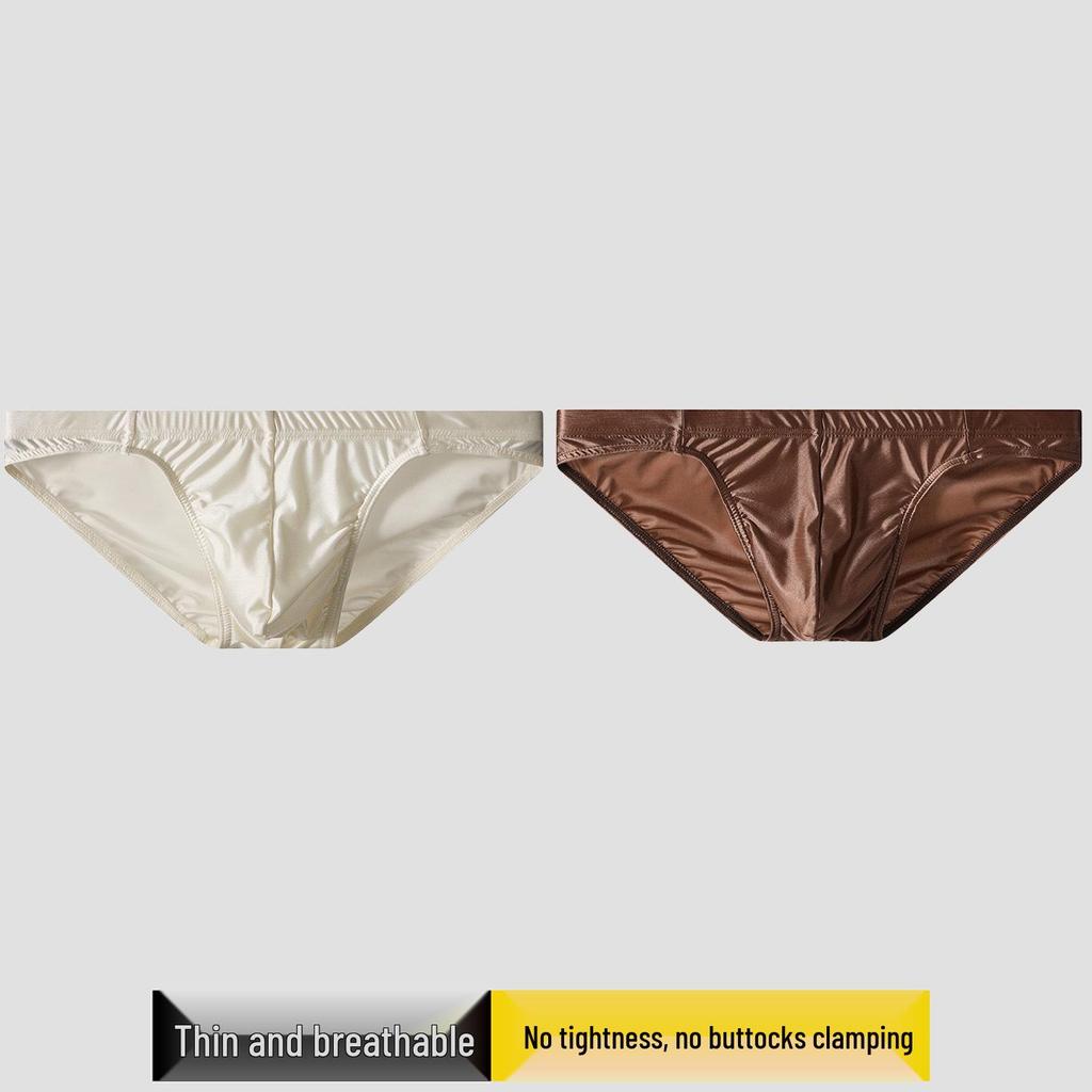 Premium Satin Men's Ice Silk Breathable Trendy Briefs