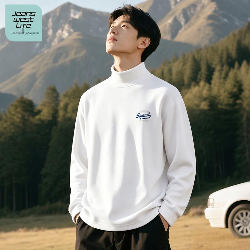 Jeanswest Men's Thermal Mock Neck Long Sleeve T-Shirt