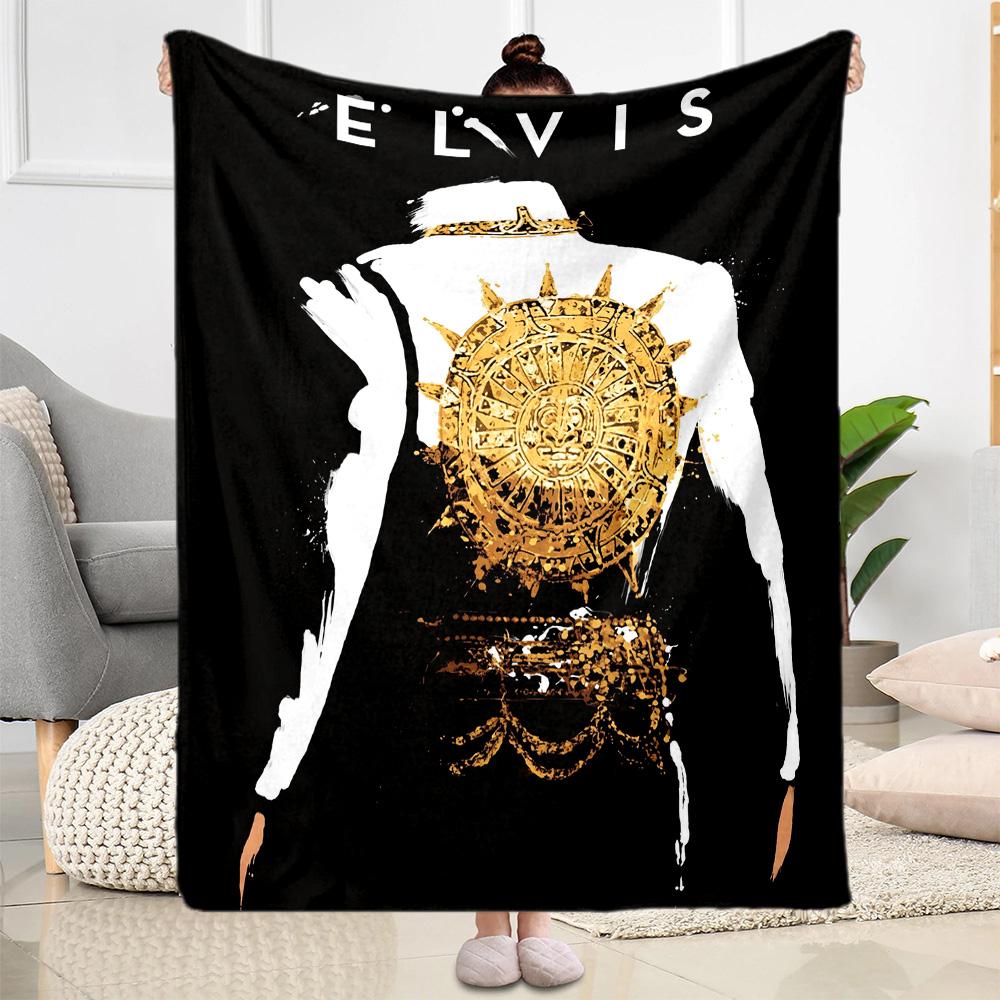 Elvis Presley Performance Blanket Warmthful Decor Suitable for Livingroom Office Bed for All Seasons Digital Print