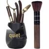 Handun Zen Black Pottery & Wood Tea Ceremony Six Gentlemen Set