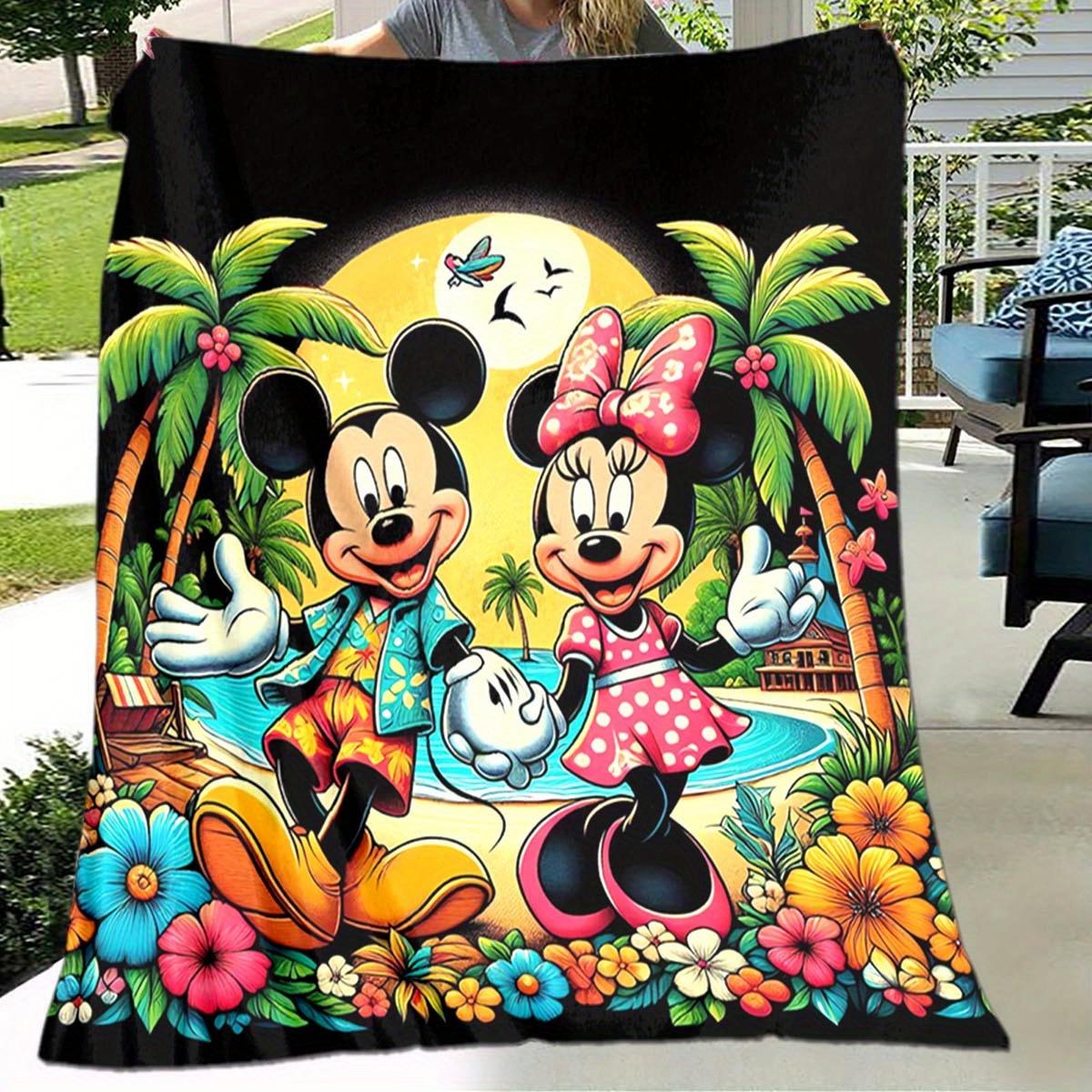 1pc Mickey Minnie Printing for All Season, Cartoon, Office, Lunch Rest, Camping Talk, Car, Multifunctional Gift 130cmx150cm