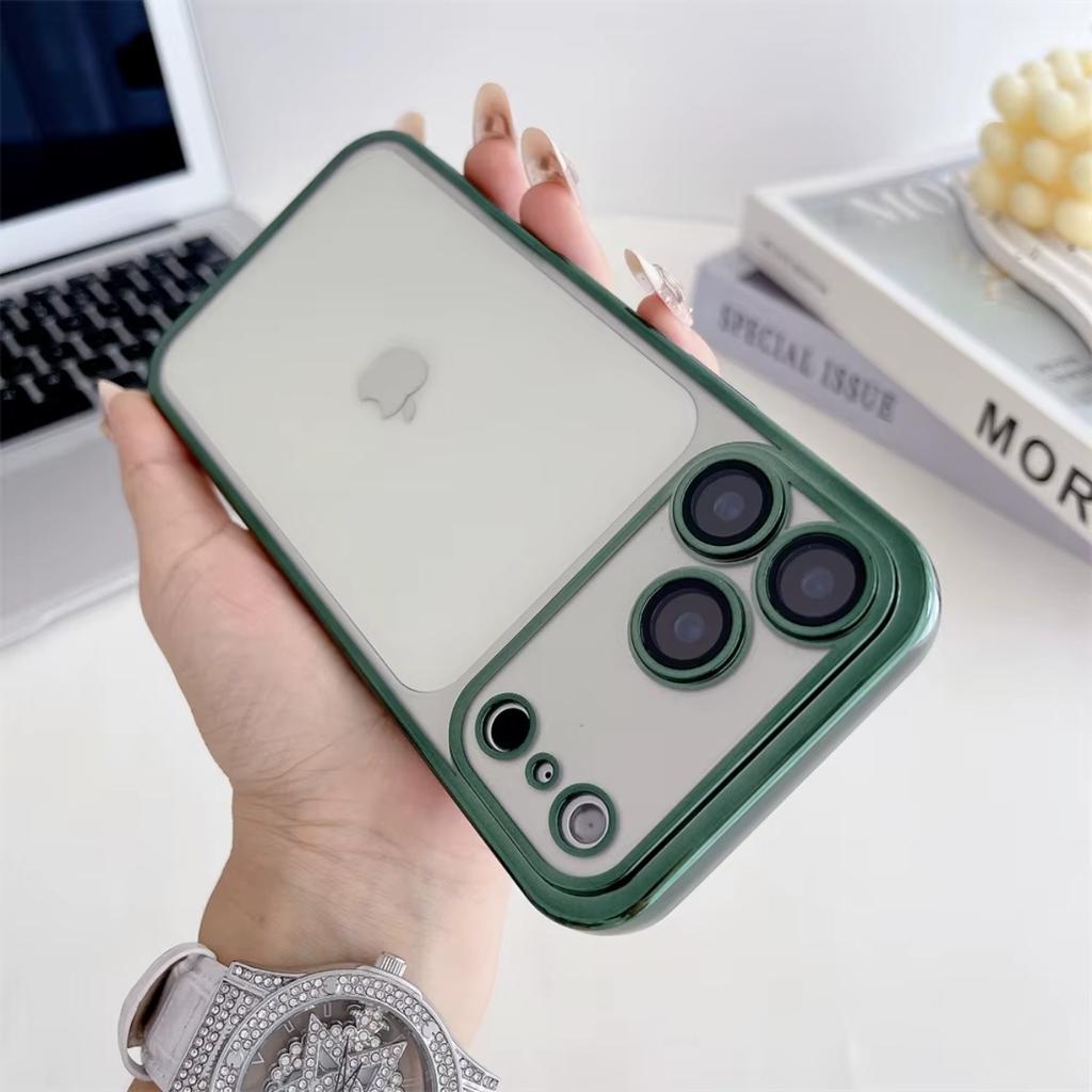 Gjennomsiktig Galvanisert Telefondeksel For iPhone 17 Air 16 15 Plus 14 Pro Max 13 12 Mini Mykt TPU-deksel med Beskyttelsesfilm for Linse