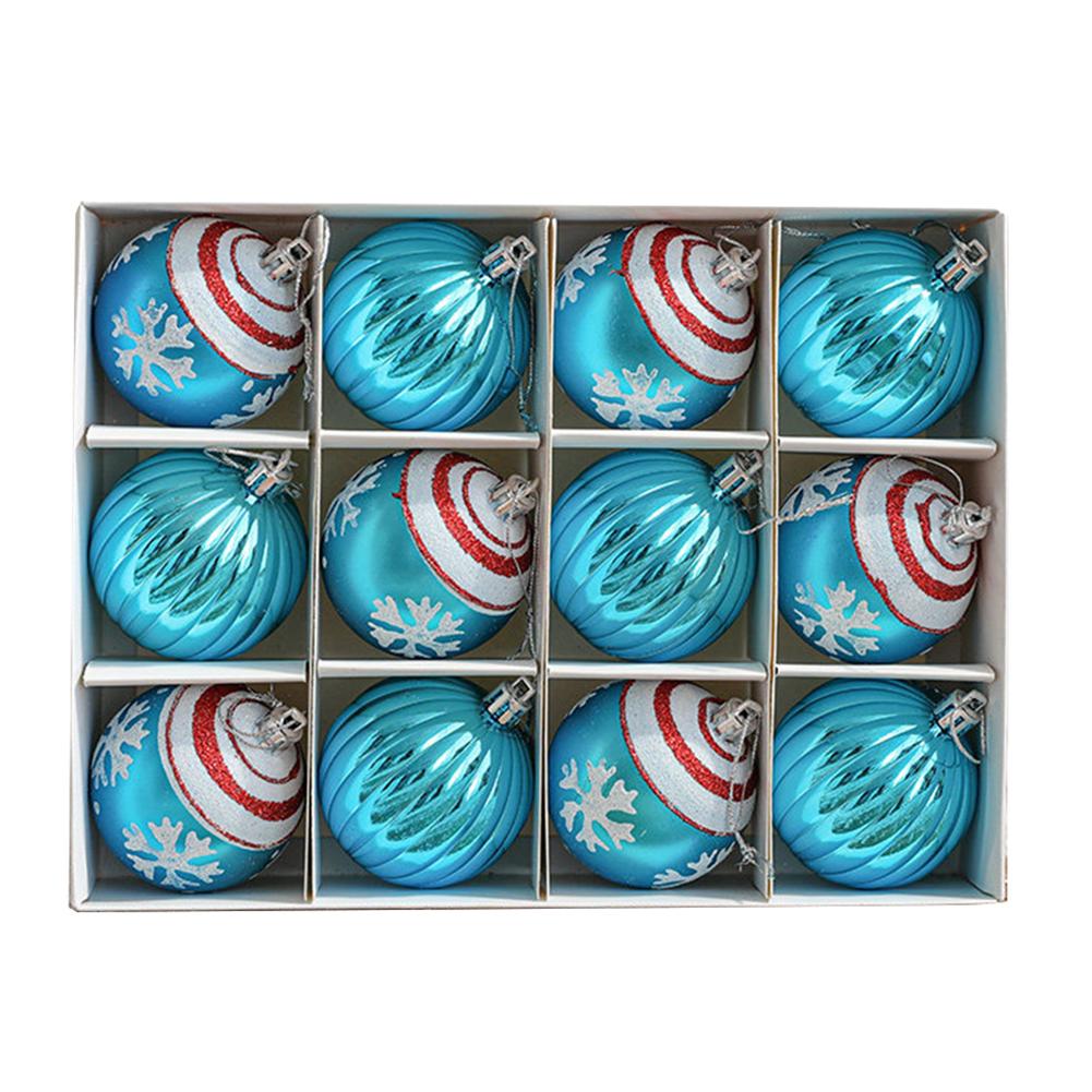 12PCS Decorative Plastic Christmas Balls for Tree Hanging Ornaments 6CM Diameter for Festive Decor and DIY Projects