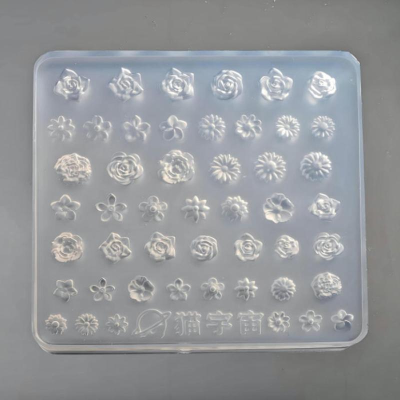 Stampo Mini Fiore 3D in Silicone con Motivi di Rose Antiaderente Facile da Usare Perfetto per Nail Art Fai da Te Scultura Sagoma in Silicone
