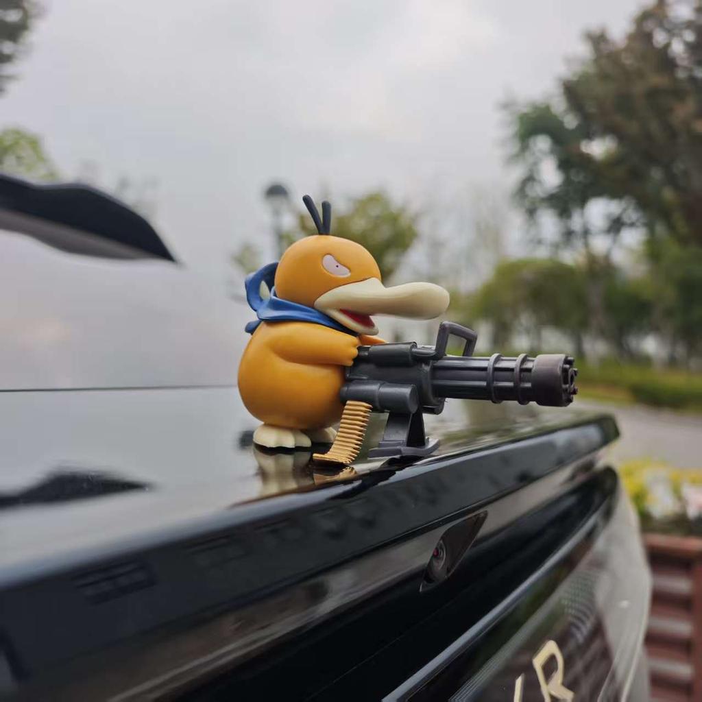 Pokémon Psyduck Car Hood Ornament Small Figurine Car Doll Decoration Road Bandit Gatling Car Rear Doll Fun Toy Christmas Gift