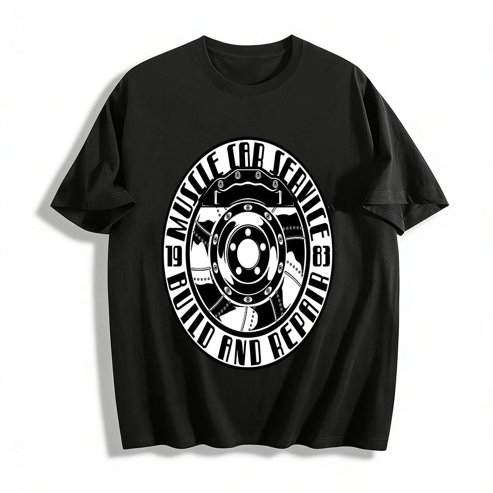 

Muscle Car Service Build And Repair Graphic Tee Pure cotton T-shirt 6XL