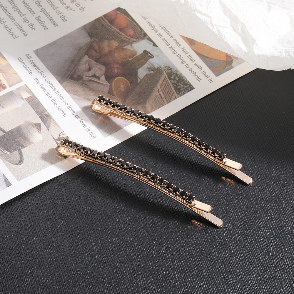 Chic Diamond Row Hair Clip: Elegant and Fashionable High-End Bangs Spring Hairpin